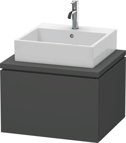 Duravit L-Cube Konsolenwaschtischunterbau wandhängend Graphit Matt 620x547x400 mm - LC581004949