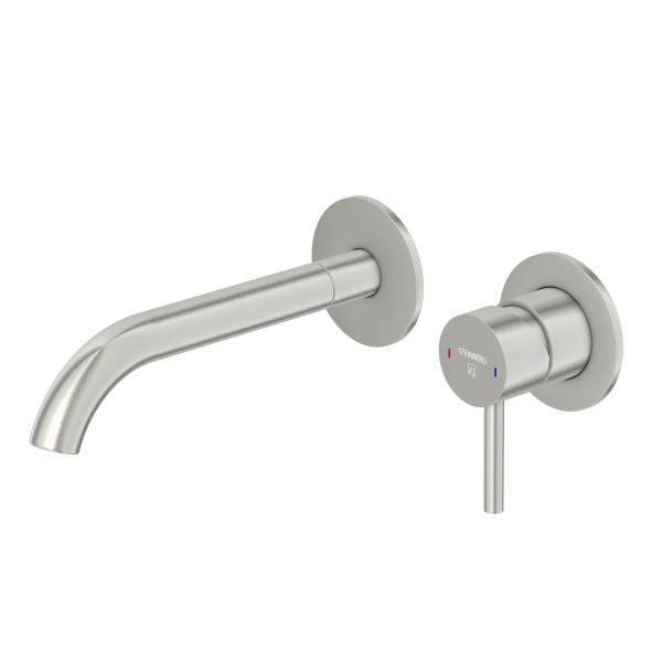 Steinberg Serie 100 Unterputz Waschtischarmatur, Ausladung 195mm, brushed nickel, 1001814BN