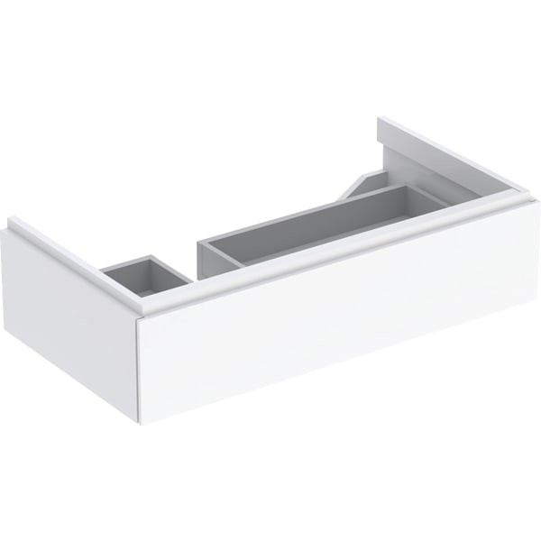 Geberit Xeno2 Unterschrank f. Waschtisch m. Ablagefläche rechts m .1 Schublade, 88x22x46,2cm, weiß,