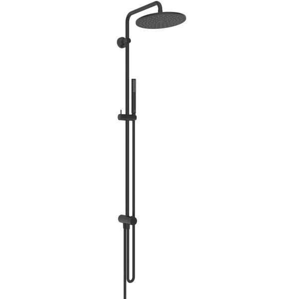 Ideal Standard Duschsystem Ceratwist T25 M ohne Armatur Stick-HB und runde Kopfbrause Silk Black, BE