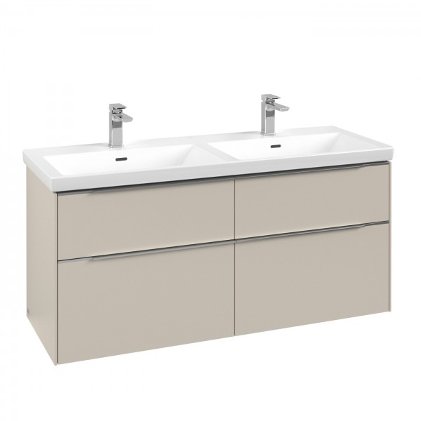 Villeroy & Boch Subway 3.0 Waschbeckenunterschrank, mit Beleuchtung, 4 Auszüge, 1272 x 579 x 462 mm,