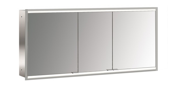 emco LED-Lichtspiegelschrank prime 2 Facelift Unterputz, 1400 mm, 3-türig, IP 20 Rückwand weiß, 9497