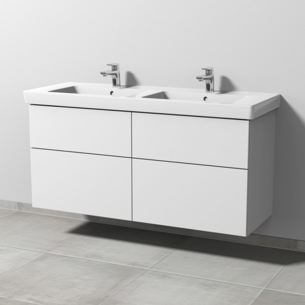 Sanipa 3way Waschtischunterbau zu Villeroy & Boch Subway 2.0 Waschtisch mit 4 Auszügen, Weiß-Soft
