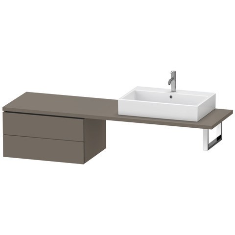Duravit L-Cube Unterschrank für Konsole Flanell Grau Seidenmatt 720x547x400 mm - LC585909090