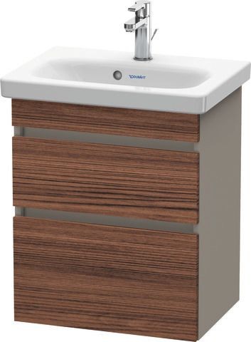 Duravit DuraStyle Waschtischunterbau wandhängend Nussbaum dunkel & Basalt Matt 500x368x610 mm - DS64
