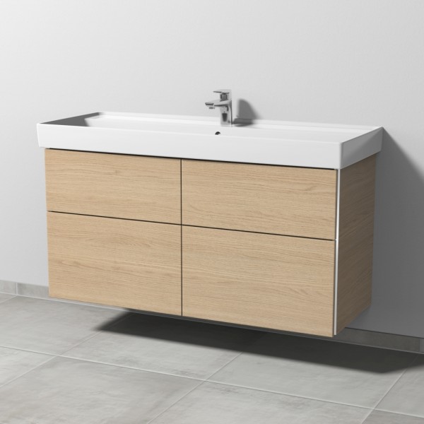 Sanipa 3way Waschtischunterbau zu Villeroy & Boch Collaro Waschtisch mit 4 Auszügen, Eiche-Nordic