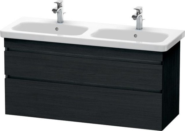 Duravit DuraStyle Waschtischunterbau wandhängend Eiche Schwarz Matt 1230x448x610 mm - DS649801616