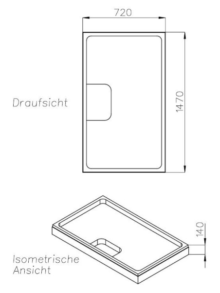 Neuesbad Wannenträger für Kaldewei Superplan Zero 75x150x2