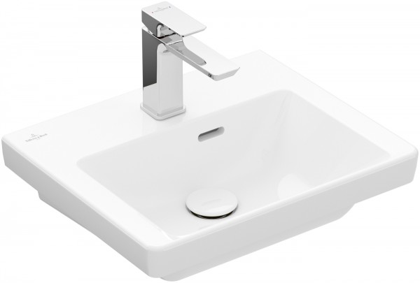 Villeroy & Boch Subway 3.0 Handwaschbecken, 450 x 370 x 145 mm, Weiß Alpin, mit Überlauf, ungeschlif