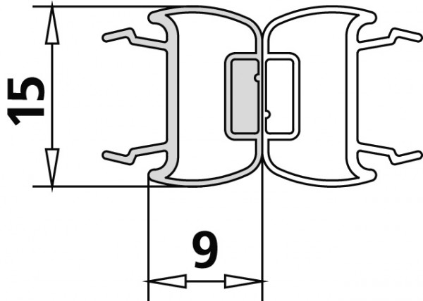 Kermi 4602 1x Dichtleiste 4600 06, Länge: 2000 mm, 2534770
