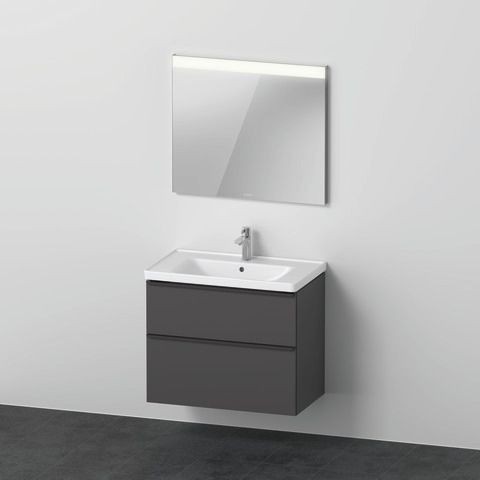 Duravit D-Neo Möbelwaschtisch mit Waschtischunterbau und Spiegel 800x480x2000 mm - DE011304949