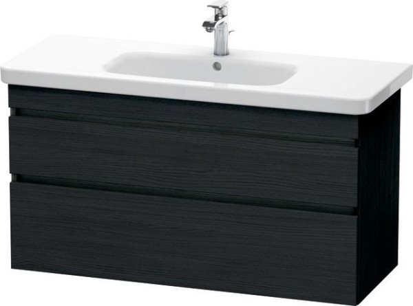 Duravit DuraStyle Waschtischunterbau wandhängend Eiche Schwarz Matt 1130x448x610 mm - DS649501616