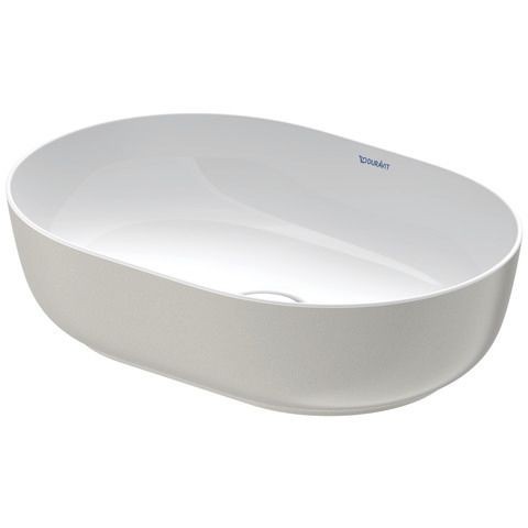 Duravit Luv Aufsatzbecken Weiß Hochglanz / Grau Seidenmatt, 500 mm - 0379502300