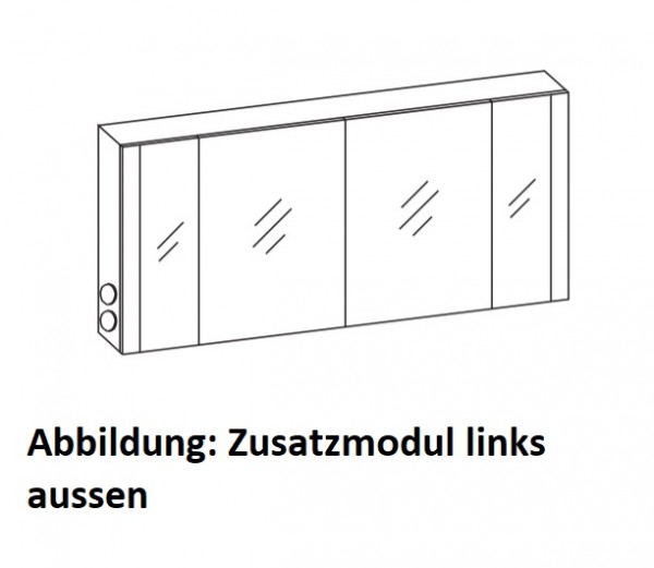 Artiqua LED-Spiegelschrank, Riviera Eiche quer NB, 071-SET-5-15-ZU-438