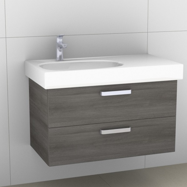 Artiqua 413 Waschtischunterschrank für Citterio 500548 ( ehem. 123690) Graphit Struktur quer, 413-WU