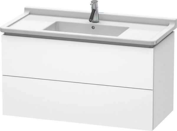 Duravit L-Cube Waschtischunterbau wandhängend Weiß Matt 1020x469x558 mm - LC626601818