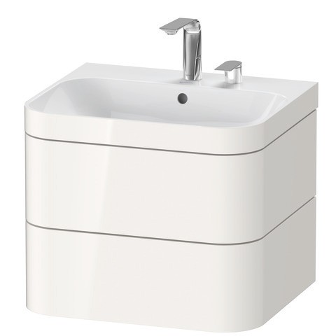 Duravit Happy D.2 Plus c-bonded Set wandhängend Weiß Hochglanz 575x490x480 mm - HP4635E2222
