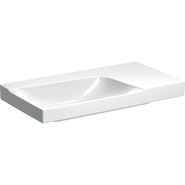 Geberit Xeno2 Waschtisch m. Ablagefläche rechts, 90x48cm ohne Hahnloch, ohne Überlauf, KeraTect, 500