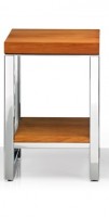 Decor Walther WO HOB WOOD Decor Walther WO HOB WOOD Hocker ohne Ablage - Edelstahl poliert / Buche