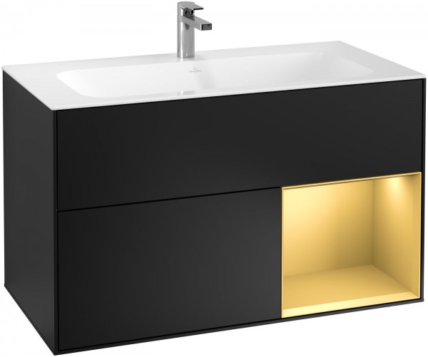 Villeroy & Boch Waschtischunterschrank Finion F04 996x591x498mm mit Regalelement , F040HFPD