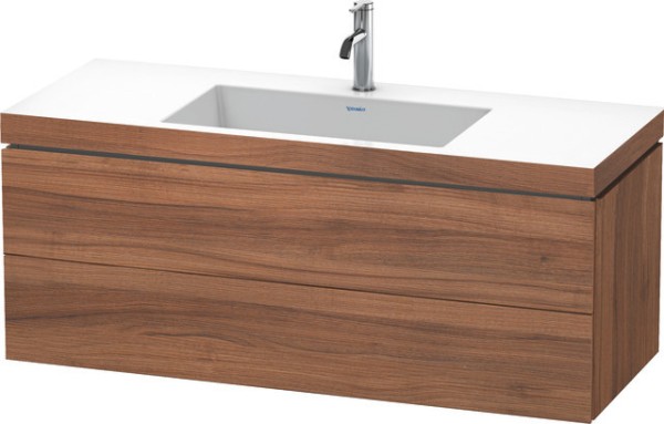 Duravit L-Cube c-bonded Set wandhängend Nussbaum Matt 1200x480x500 mm - LC6929O7979
