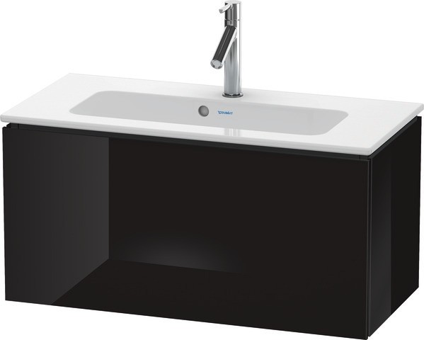 Duravit L-Cube Waschtischunterbau wandhängend Schwarz Hochglanz 820x391x400 mm - LC615704040