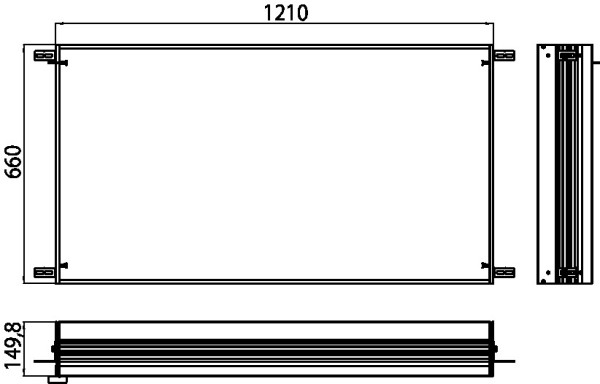 Emco asis Einbaurahmen (1210mm), zu Unterputz-Lichtspiegelschrank Prestige 9897 050 25/35, 989700022