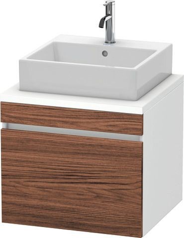 Duravit DuraStyle Konsolenwaschtischunterbau wandhängend Nussbaum dunkel & Weiß Matt 600x548x512 mm