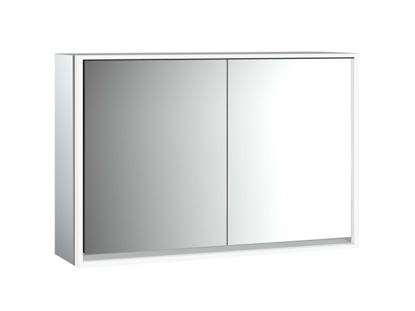 emco LED-Lichtspiegelschrank Loft Aufputz, 1200 mm, 2-türig Rückwand verspiegelt, 979805118