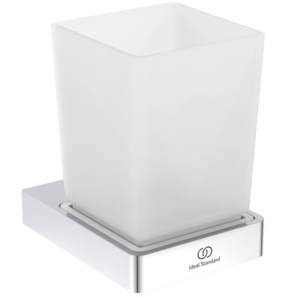 Ideal Standard Mundglas Conca Cube, eckig, Chrom