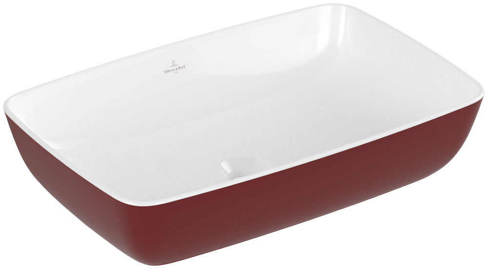 Villeroy & Boch Artis Aufsatzwaschbecken, 585 x 385 x 150 mm, Bordeaux, ohne Überlauf, ungeschliffen 417258BCS9