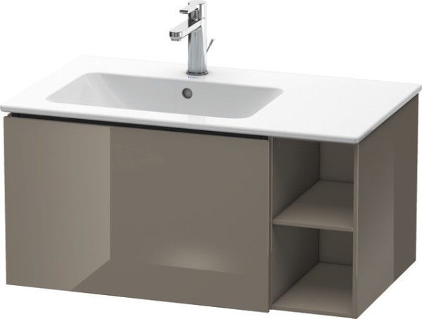 Duravit L-Cube Waschtischunterbau wandhängend Flanell Grau Hochglanz 820x481x400 mm - LC619108989