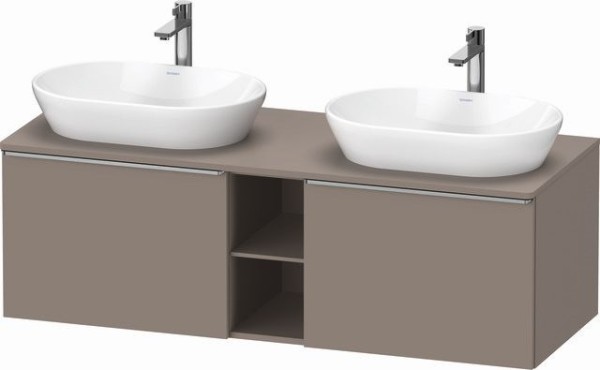 Duravit D-Neo Konsolenwaschtischunterbau wandhängend Basalt Matt 1400x550x459 mm - DE4950B70430000