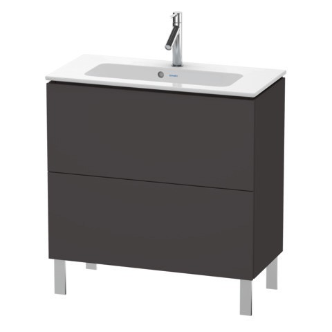 Duravit L-Cube Waschtischunterbau bodenstehend Graphit Supermatt 820x391x704 mm - LC667408080