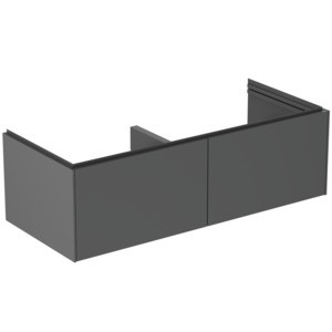 Ideal Standard Doppelwaschtisch-Unterschrank Conca 2 Auszüge o.Platte 1200x505x370mm Anthrazit, T551