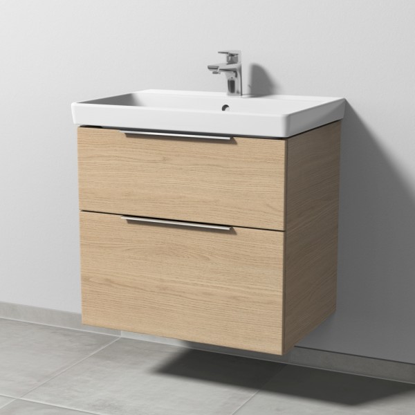 Sanipa 3way Waschtischunterbau zu Villeroy & Boch Avento Waschtisch mit 2 Auszügen, Eiche-Nordic