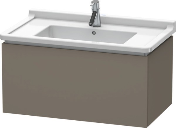 Duravit L-Cube Waschtischunterbau wandhängend Flanell Grau Seidenmatt 820x469x408 mm - LC616509090
