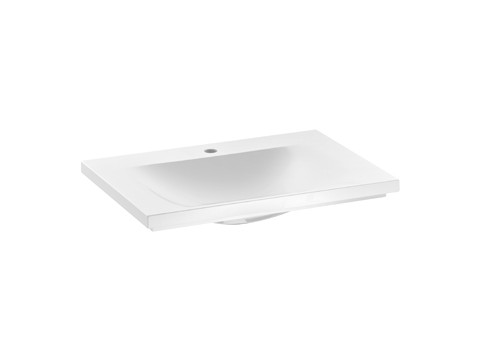 Keuco Mineralguss-Waschtisch Royal Reflex 34051, für 1 Loch Armatur, weiß, 34051316501