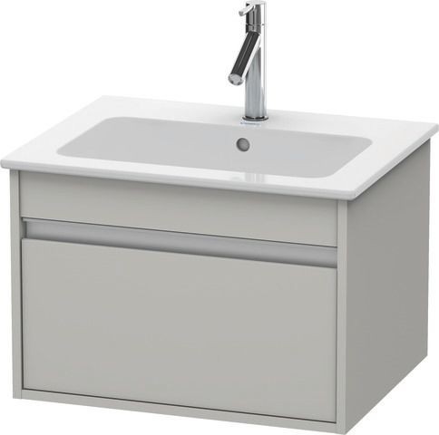 Duravit Ketho Waschtischunterbau wandhängend Betongrau Matt 600x475x410 mm - KT641800707