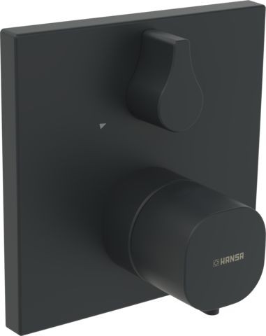Hansa Wannenarmatur Unterputz HANSALIVING 8114 Ros. eckig Matt-Schwarz 8114956233