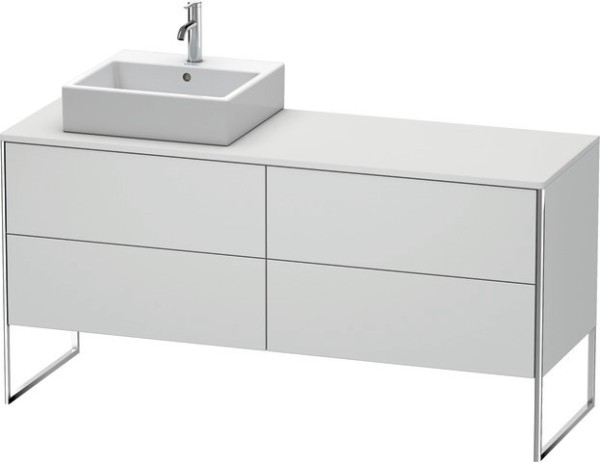 Duravit XSquare Konsolenwaschtischunterbau bodenstehend Weiß Seidenmatt 1600x548x778 mm - XS4924L363
