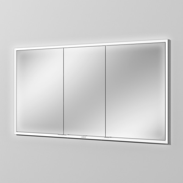Sanipa Reflection Aluminium-Wandeinbau-Spiegelschrank WIM 140 mit LED-Beleuchtung, AU0486L