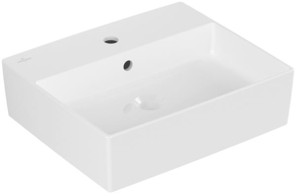 Villeroy & Boch Aufsatzwaschtisch Memento 2.0 4A07 500x420mm mittl HL durchgest m ÜL Eckig Weiß Alpi