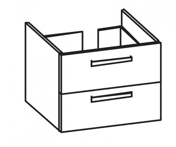 Artiqua 413 Waschtischunterschrank für Acanto 500621 Riviera Eiche quer NB, 413-WU2L-K163-7180-438