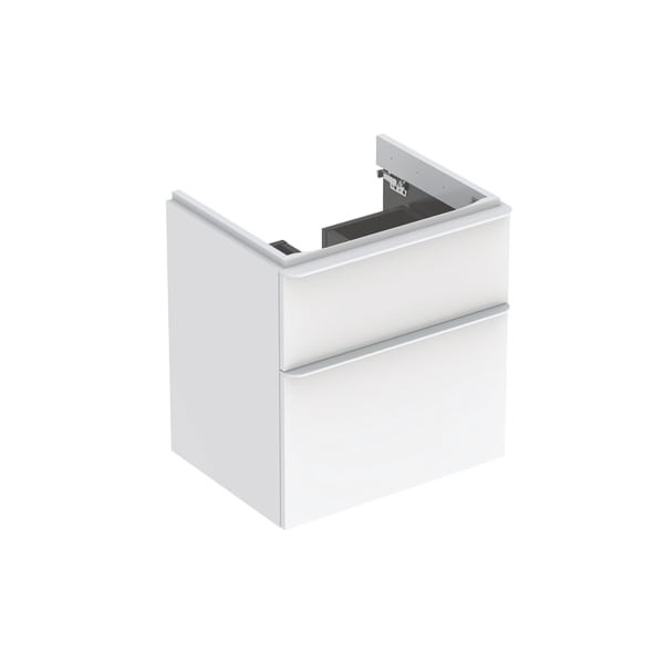 Geberit Smyle Square Unterschrank für Waschtisch, m. 2 Schubladen 58,4x61,7x47cm, weiß, 500352001