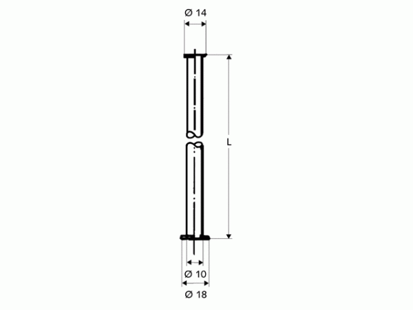 Schell Kupferrohr 3/8"Bördel 1/2"Bördel d:10mm 1000mm chrom