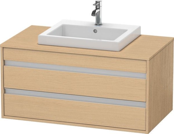 Duravit Ketho Konsolenwaschtischunterbau wandhängend Natur Eiche Matt 1000x550x496 mm - KT675503030