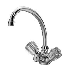 Kaja Classic Spültisch-Einlocharmatur mit, Geräteanschl., HU-Auslauf 200mm chr., 31700-3-C