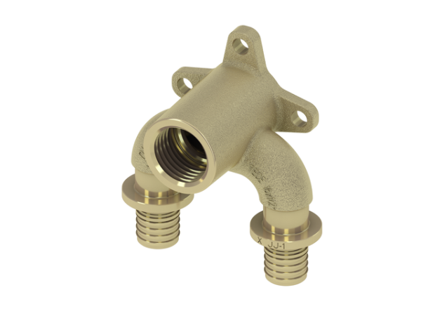 Tece flex U-Doppelw. druckverlustop. Dim. 20 x Rp 1/2" x 20, Siliziumbronze, 708626