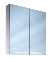 Schneider Spiegelschrank Schneider Spiegelschrank Graceline 70/2/FL/LED, 1x24W+1x14W 700x700x120 alueloxiert, 116.270.02.50